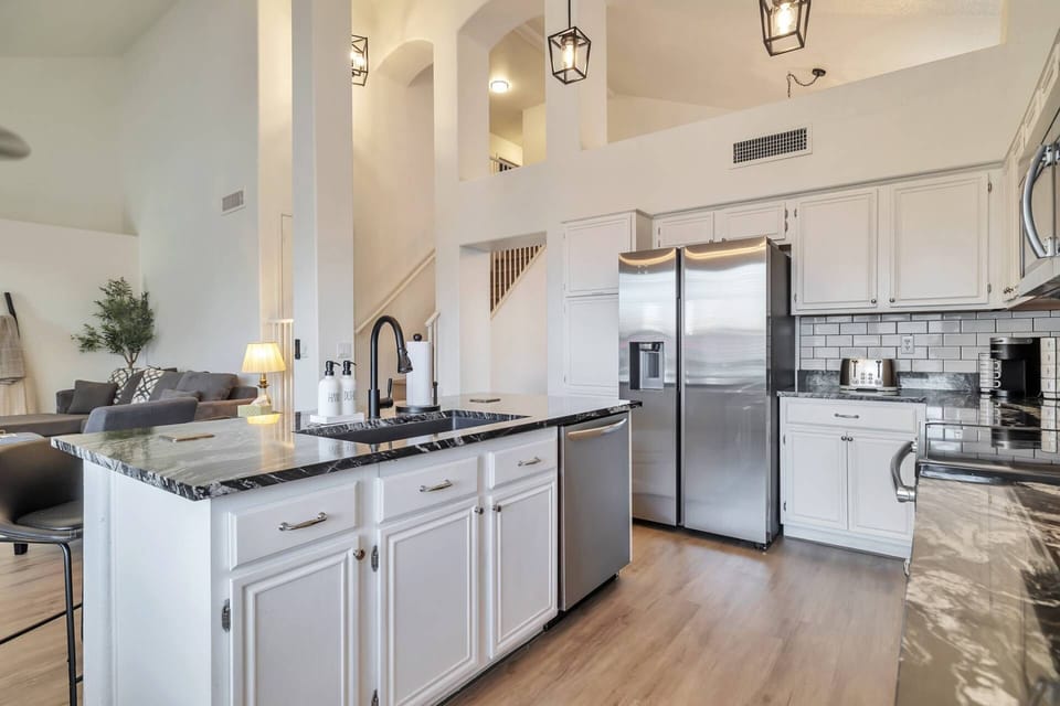 Kitchen has what you need to stay in and prepare your meals