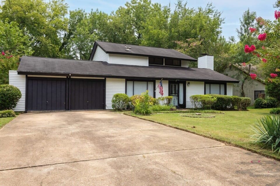 Front of the home and parking area
