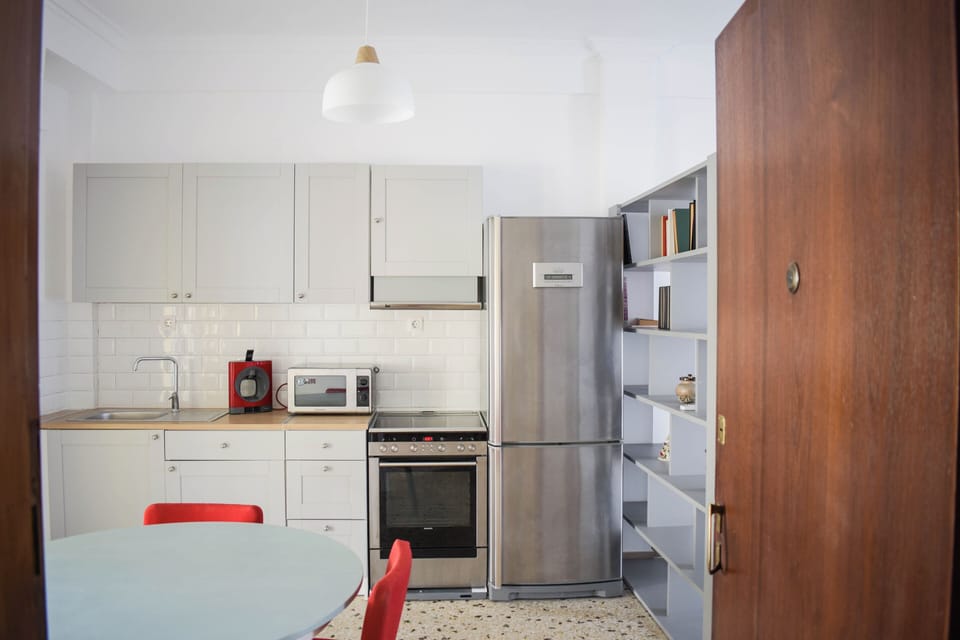 Panoramic Apartment, 1 Queen Bed with Sofa bed, Non Smoking, City View (Iris Penthouse) | Private kitchen | Full-size fridge, microwave, espresso maker, electric kettle