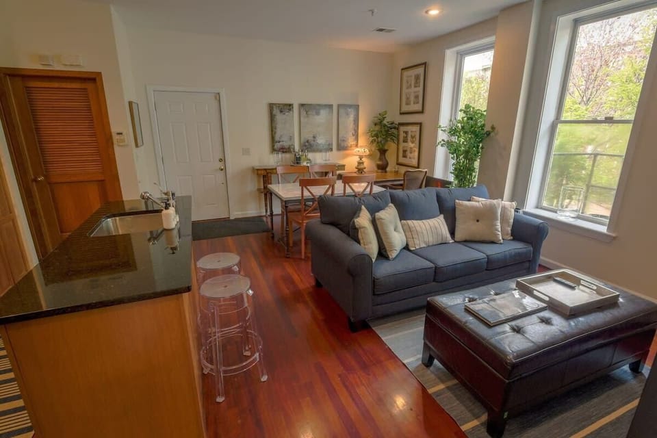The home gets plenty of light
