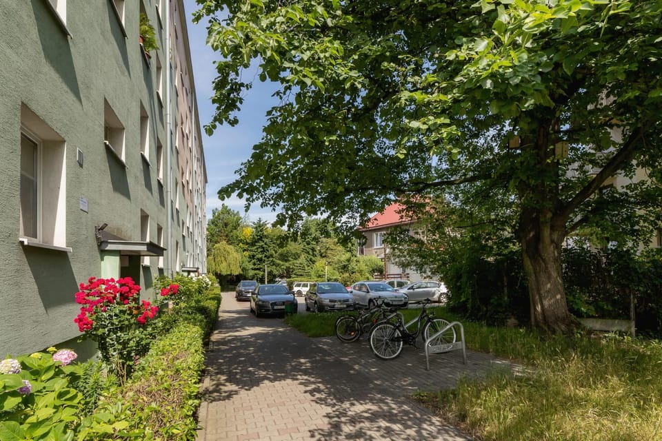 Quiet outdoor garden area with benches and flowers, ideal for relaxation in a peaceful setting.
