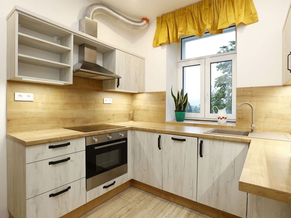 Cabinetry, Countertop, Property, Kitchen Sink, Kitchen, Building, Sink, Wood, Kitchen Stove, Kitchen Appliance
