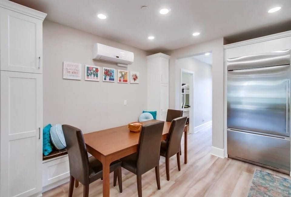 Kitchen table along with mini split A/C