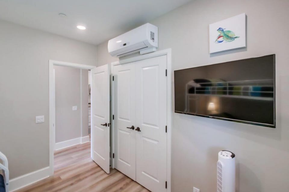 Mounted TV and mini split A/C