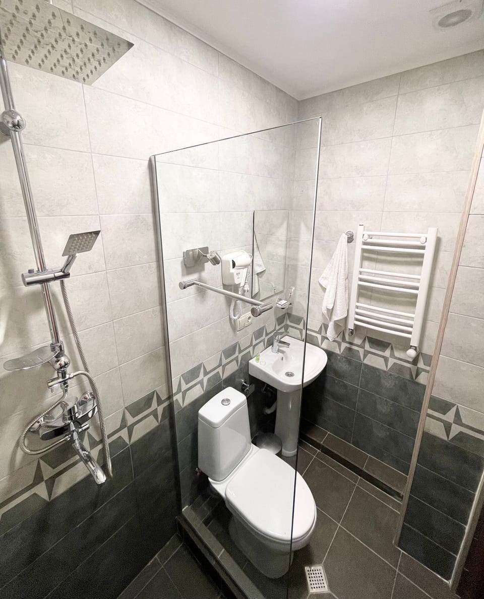 Comfort Double Room | Bathroom | Shower, free toiletries, hair dryer, slippers