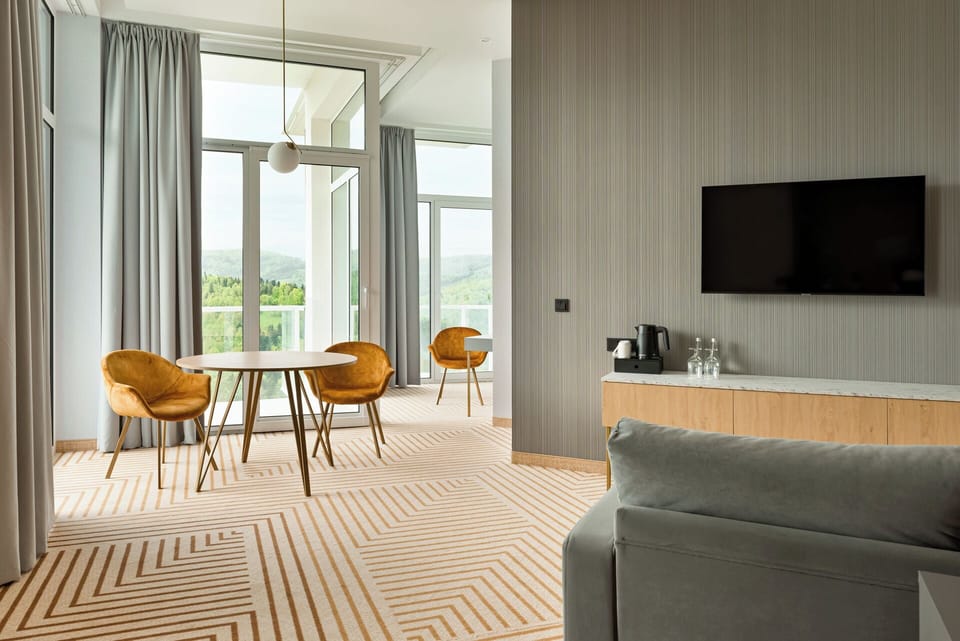 Superior Room, Balcony, Mountain View | In-room safe, desk, laptop workspace, blackout drapes
