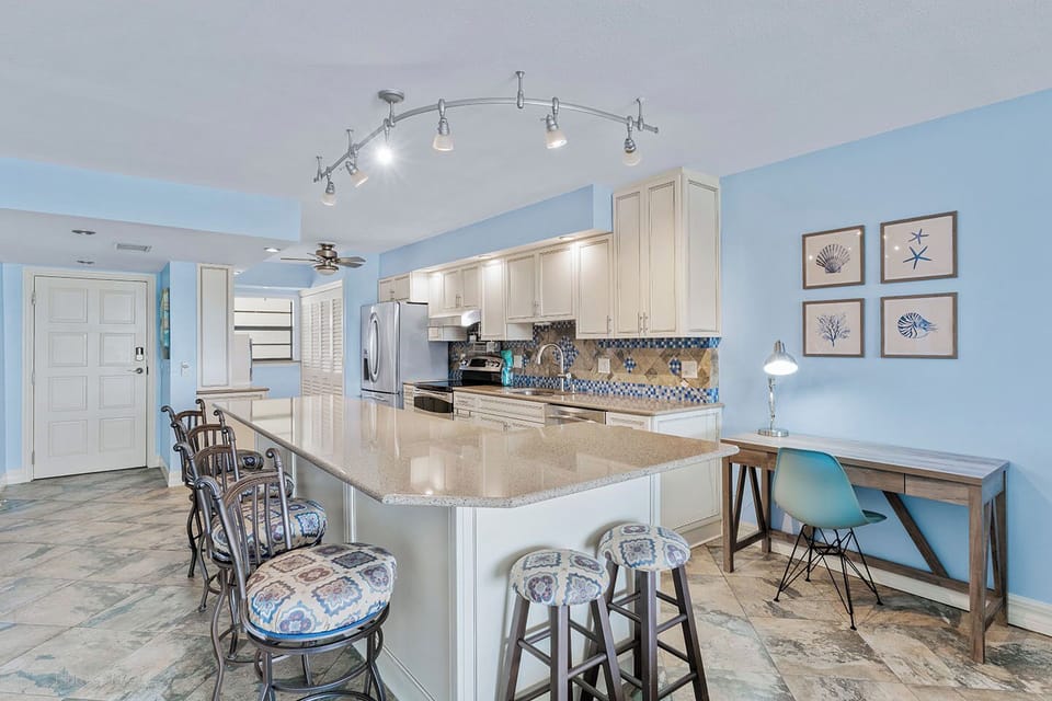 Large kitchen island with seating
