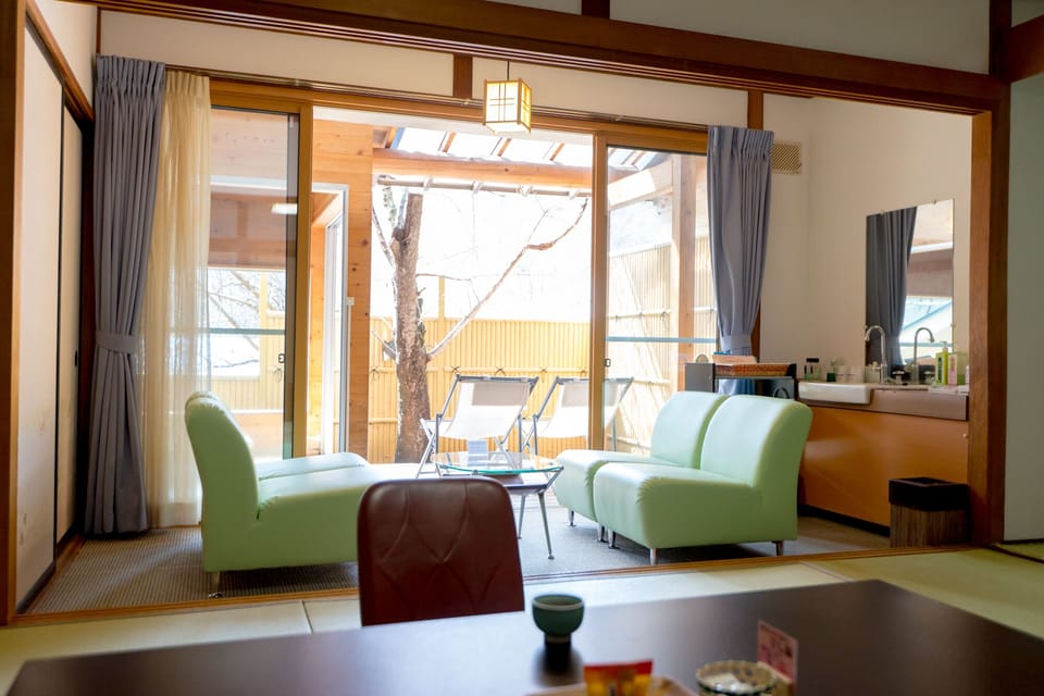 Japanese Style Room with Open-air Bath | In-room safe, free WiFi, bed sheets