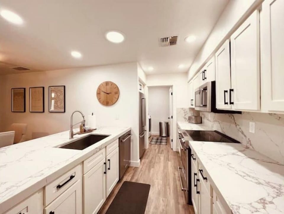 spacious fully equipped kitchen 