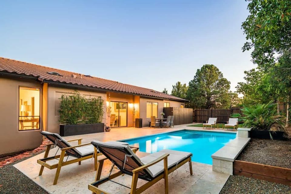 Take a dip in the heated pool after a satisfying hike