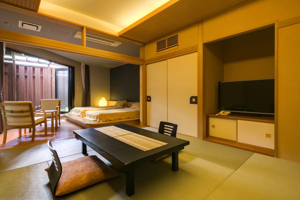 AI, Japanese Western Style Room with Open-air bath, Non Smoking  | In-room safe, free WiFi, bed sheets