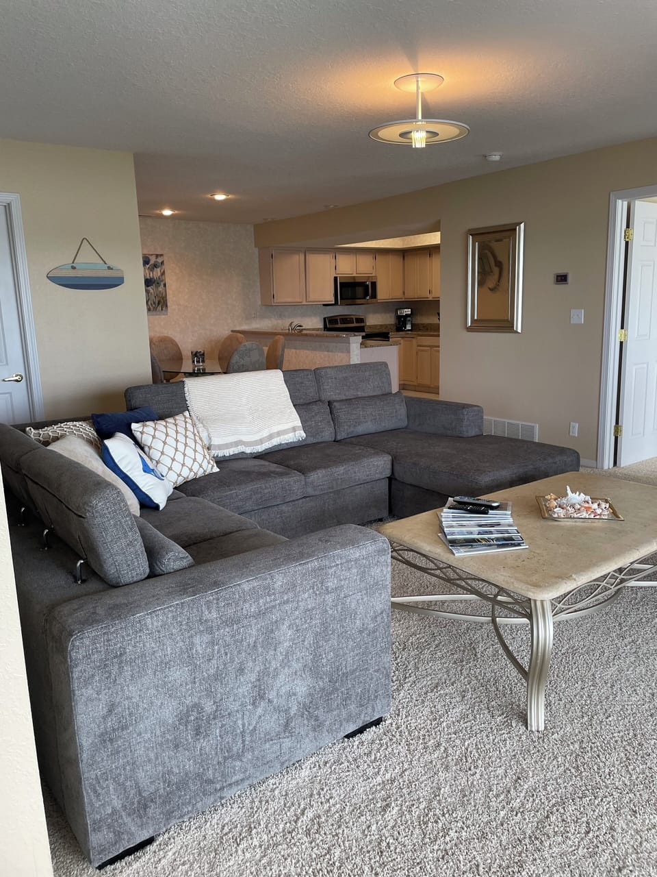 Sectional and chase that pulls into bed