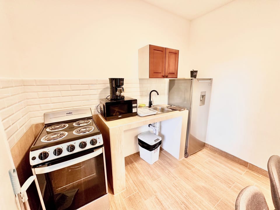 Basic Cabin, 2 Bedrooms | Private kitchen | Coffee/tea maker, fridge, microwave, oven