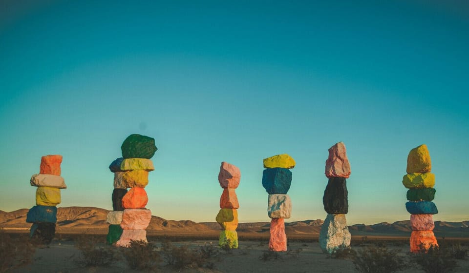 Seven Magic Mountains south of Vegas