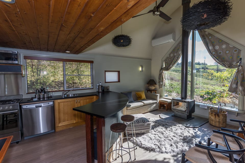 Spa Chalet 1 Bedroom with Queen bed + (2nd Loft Bedroom + Kitchen) | Private kitchen | Fridge, microwave, coffee/tea maker, electric kettle