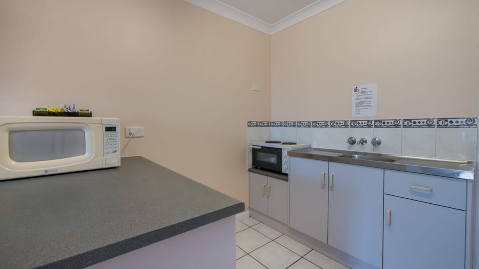 Basic Studio, Kitchenette | Private kitchen | Full-size fridge, microwave, coffee/tea maker, electric kettle