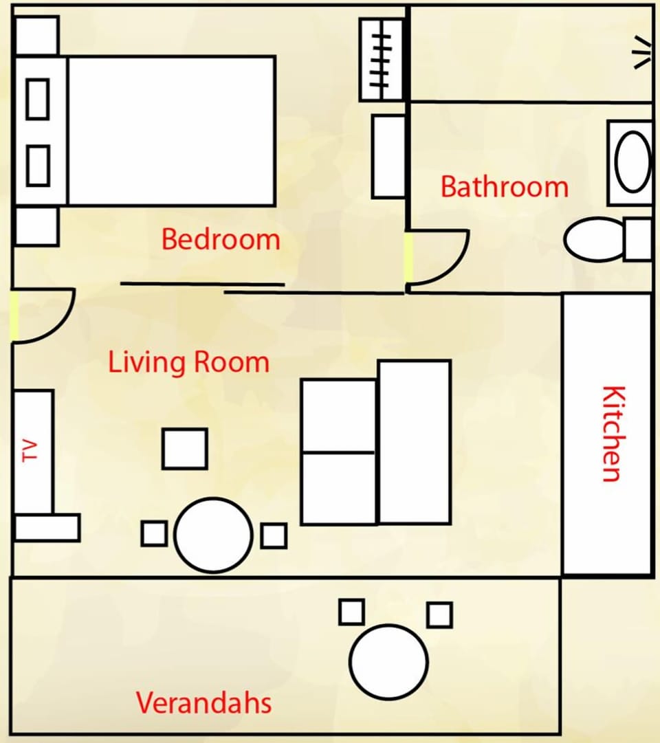 Standard Suite, 1 Bedroom, Kitchen | Floor plan