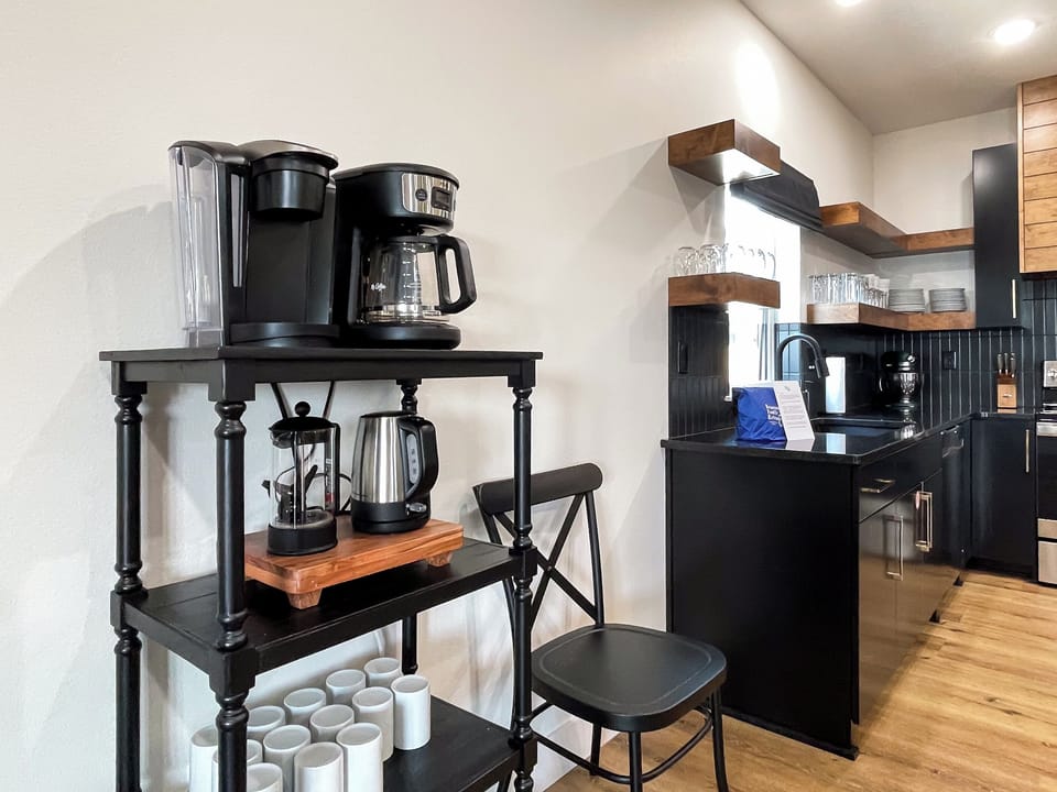 Coffee bar area that you have 3 options to how you make your coffee