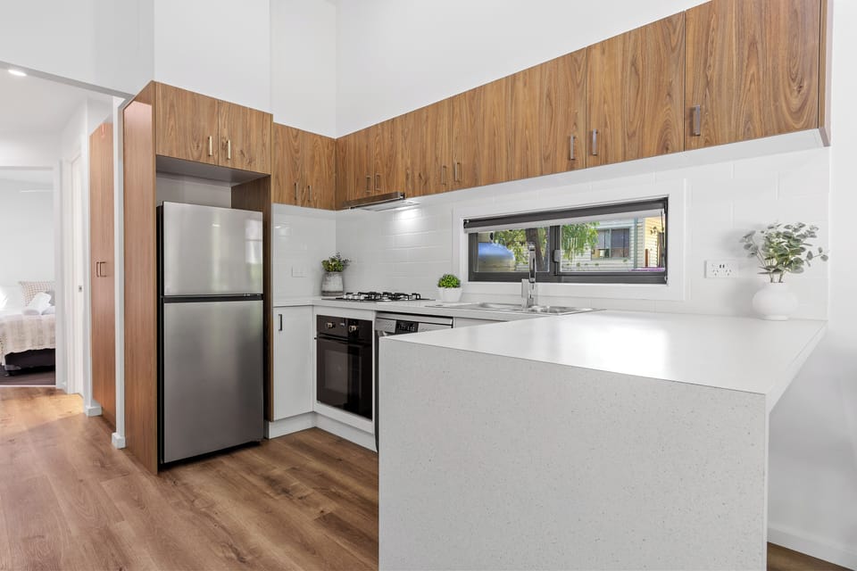 Villa (3BR) | Private kitchen | Fridge, microwave, stovetop, electric kettle