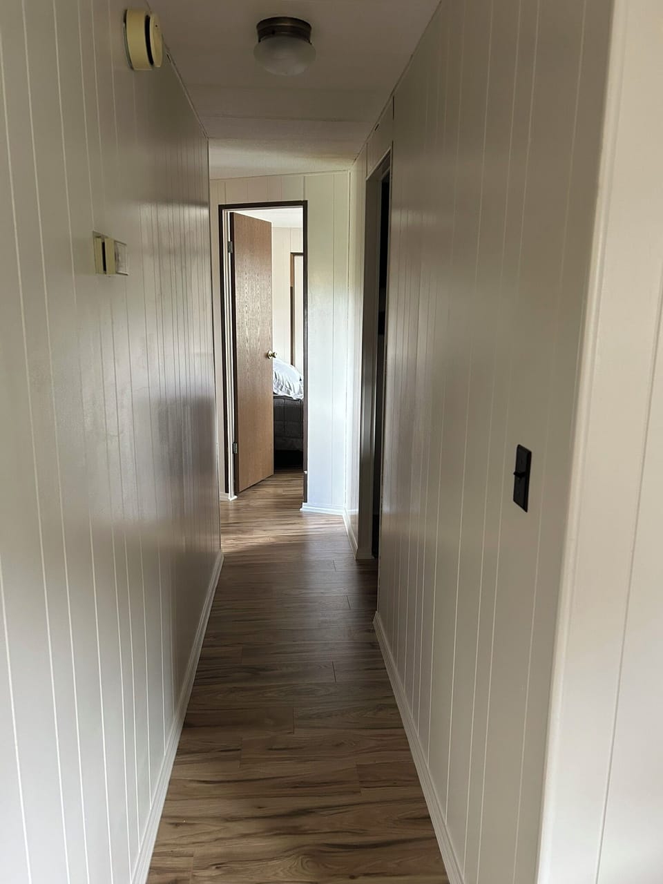 Hallway from kitchen looking at bedroom 3