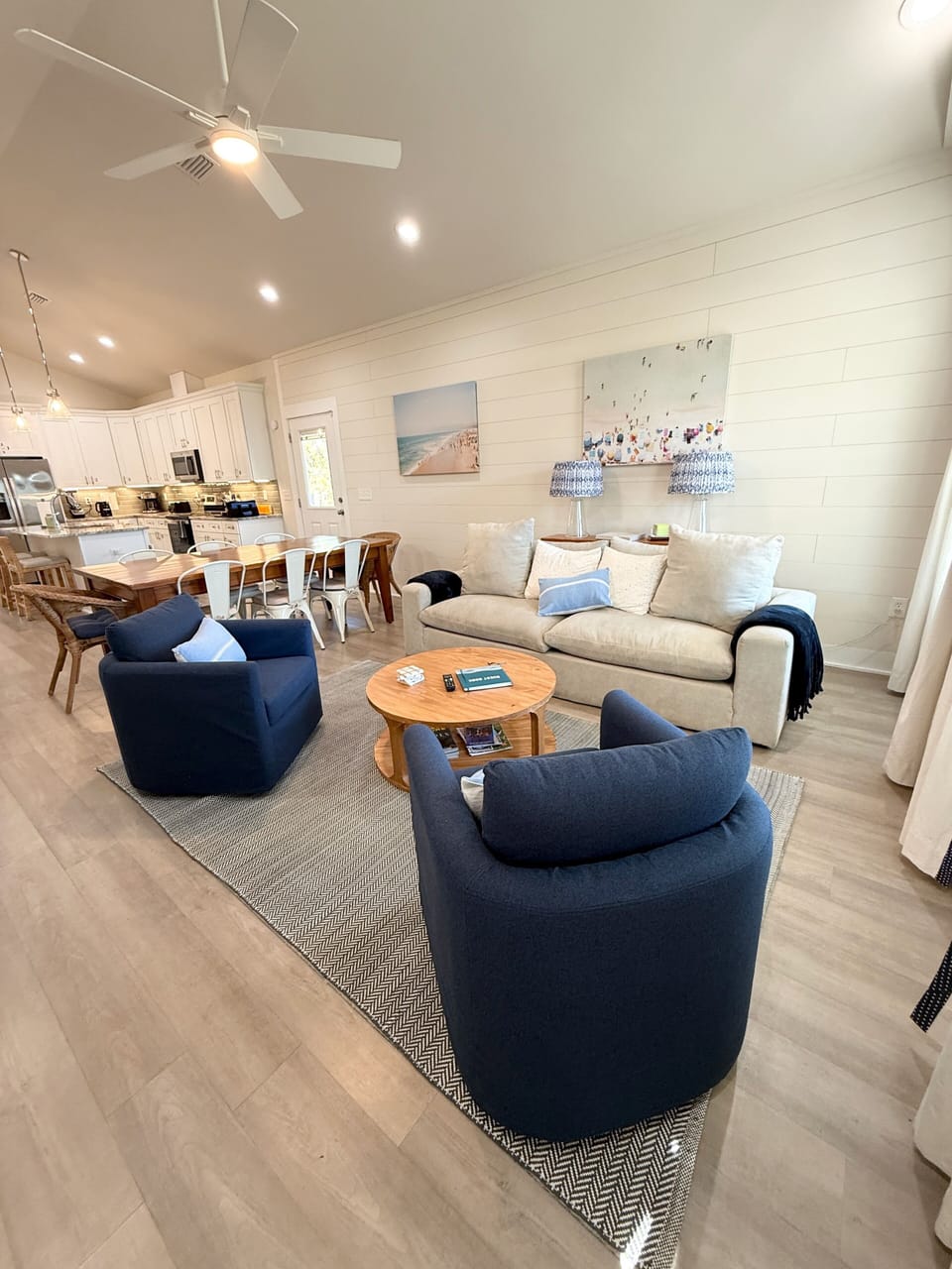 High ceilings and sunlight throughout the multi-function open-concept space.