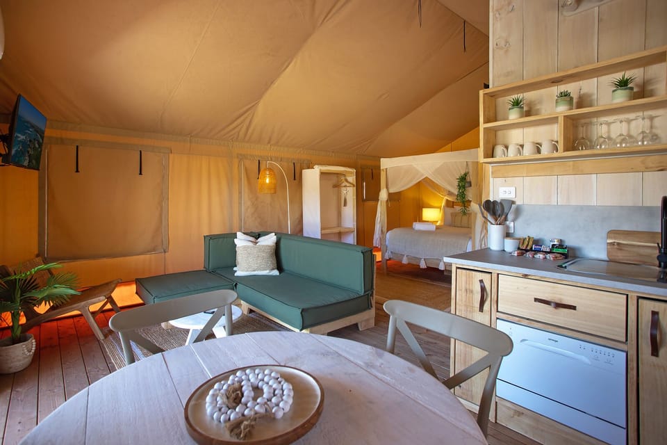 Luxury Beach Tent | Living area | TV