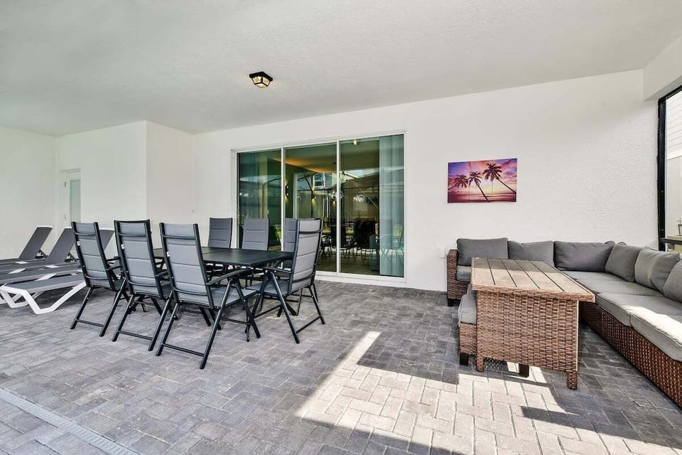 private pool with furniture