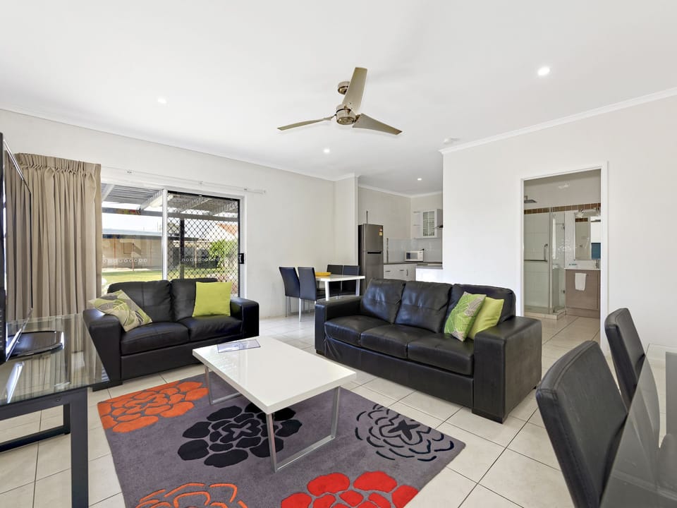Executive Villa, 3 Bedrooms, Kitchen | Living area | 32-inch Smart TV with digital channels