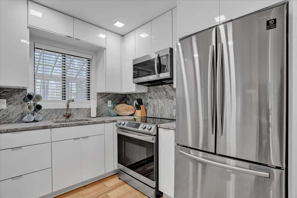 Fully Equipped Modern Kitchen with Stainless Appliances