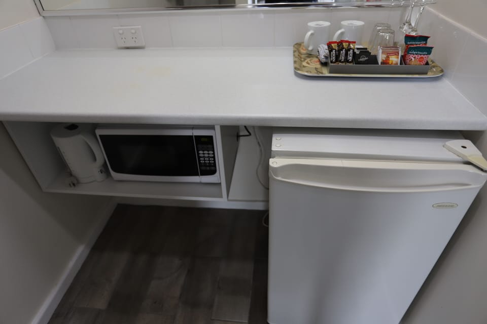 Deluxe Queen Room (Pet Friendly) | Private kitchen | Coffee/tea maker, fridge, microwave, electric kettle