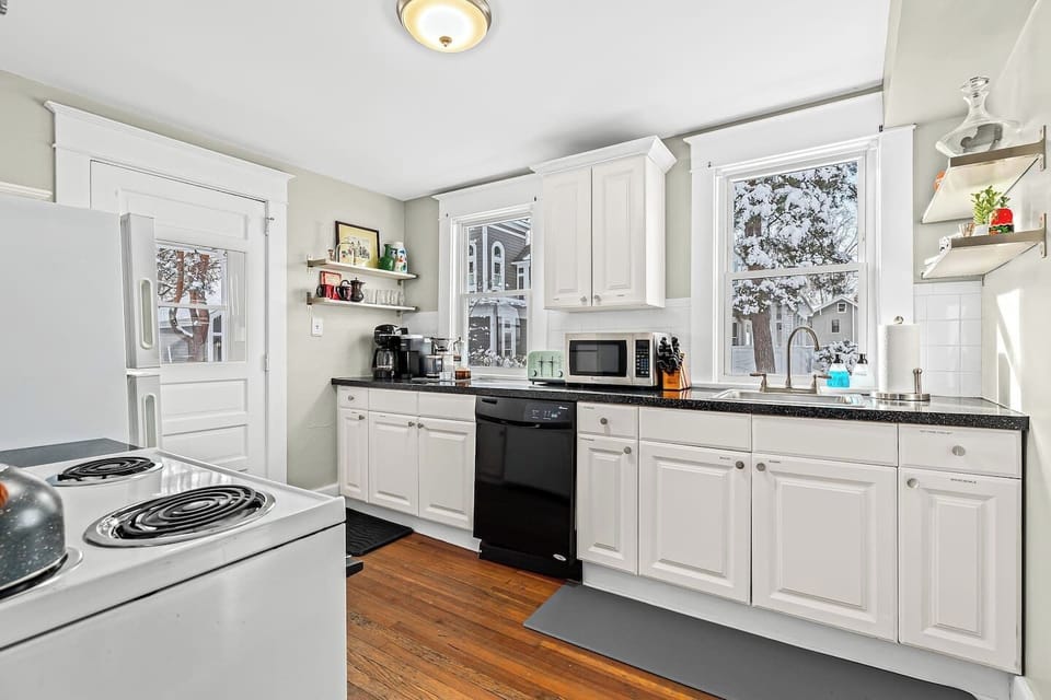 Fully equipped kitchen is stocked to cook your favorite meals at home