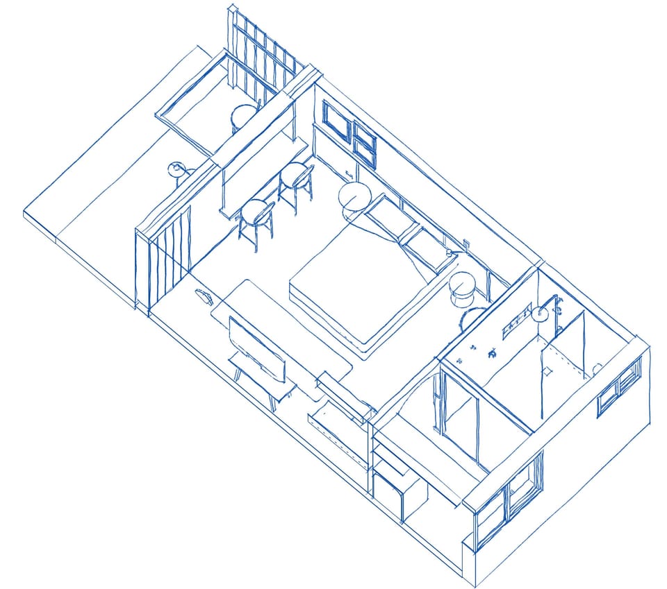 Premium bedding, desk, laptop workspace, WiFi (free)