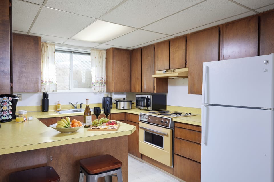 Functional kitchen layout with plenty of counter space for longer stays.