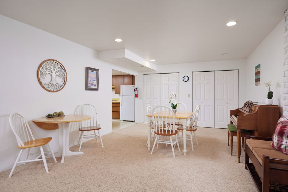Dining area that works well for meals, coffee, or planning the day.