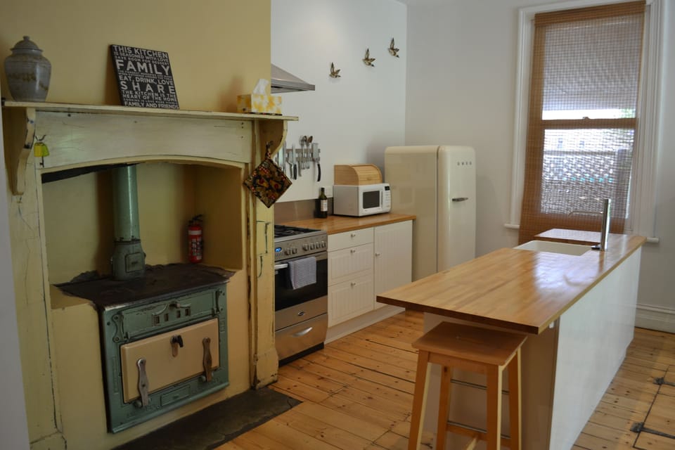 Tin House Escape – Multi Bedroom Apartment | Private kitchen | Full-size fridge, microwave, oven, stovetop