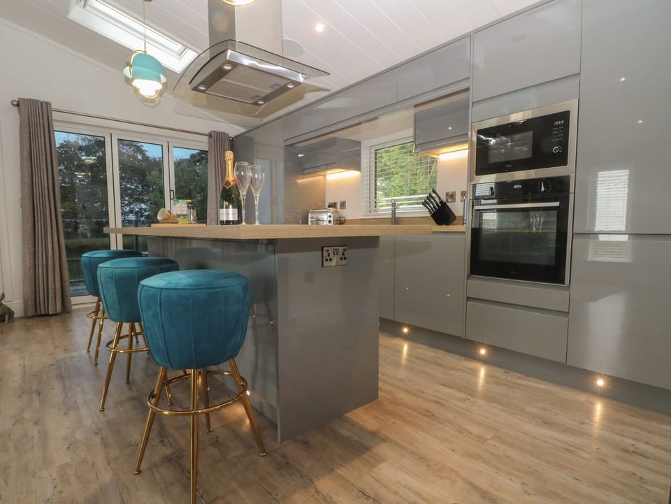 Fridge, dishwasher, electric kettle, toaster