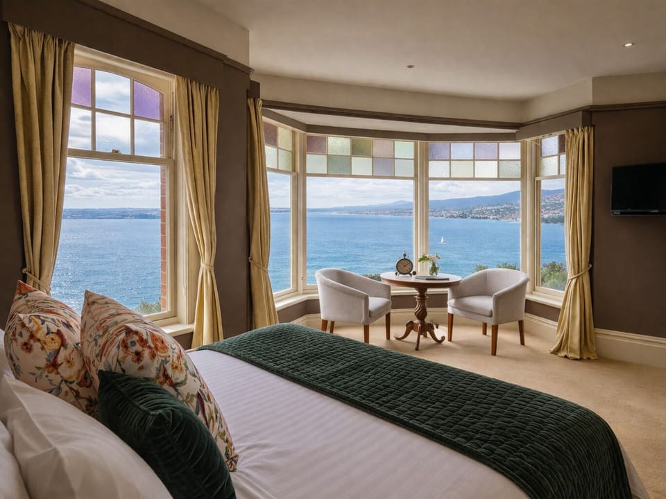 King Waterview - Charles Fox Room | Premium bedding, pillowtop beds, minibar, individually decorated