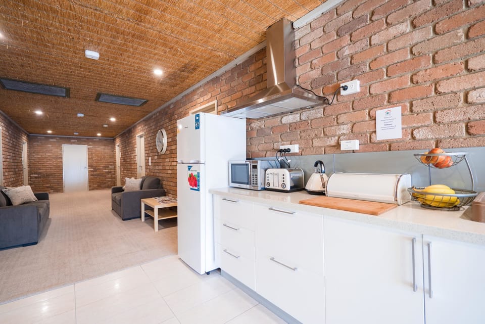 Shared fridge, microwave, coffee/tea maker