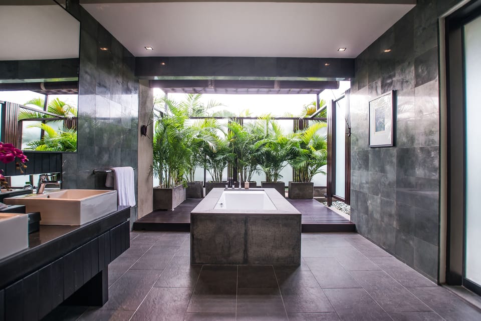 Villa, 3 Bedrooms, Private Pool | Bathroom | Separate tub and shower, deep soaking tub, free toiletries, hair dryer