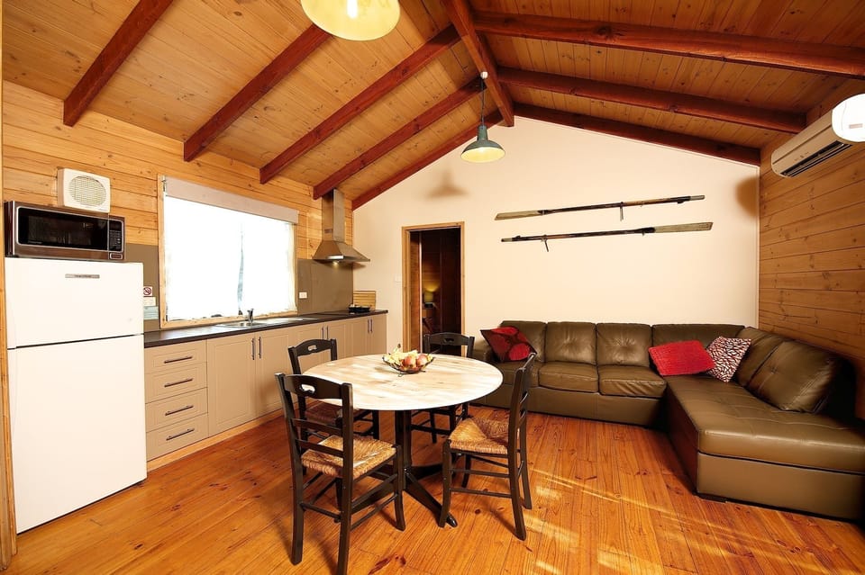 Large Cabin | Living area | Flat-screen TV