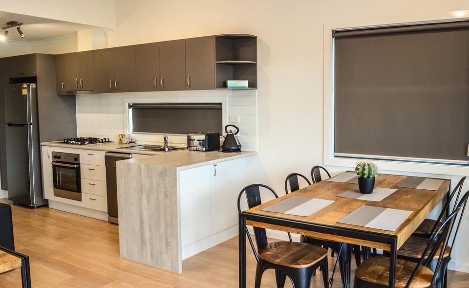 3 Bedroom Elevated Park View Cabin | Private kitchen | Full-size fridge, microwave, stovetop, coffee/tea maker