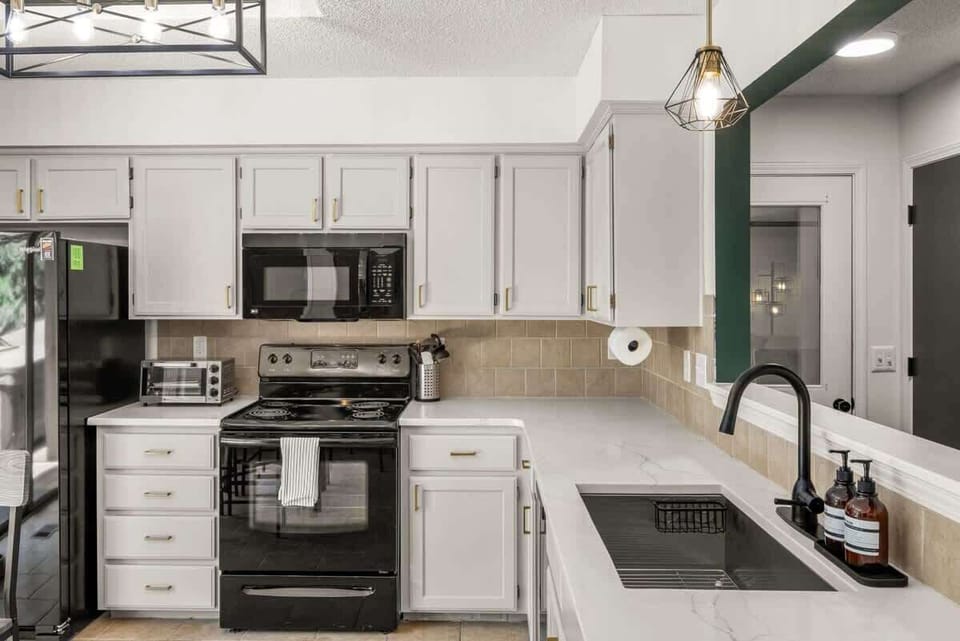 Fully stocked kitchen with coffee bar, spices, and all the tools you need 🍳☕