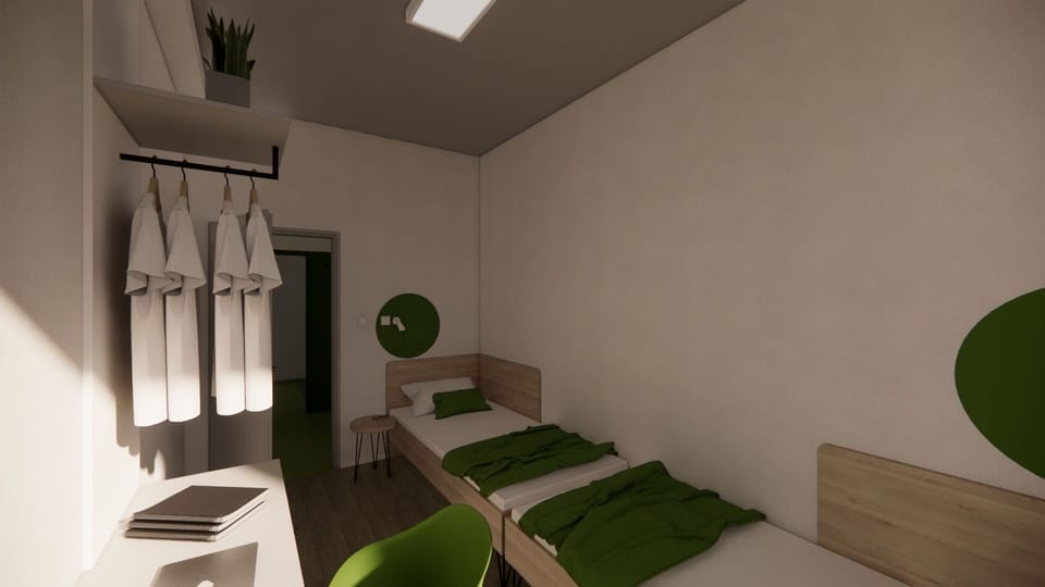Economy Quadruple Room | Desk, soundproofing, WiFi (free)