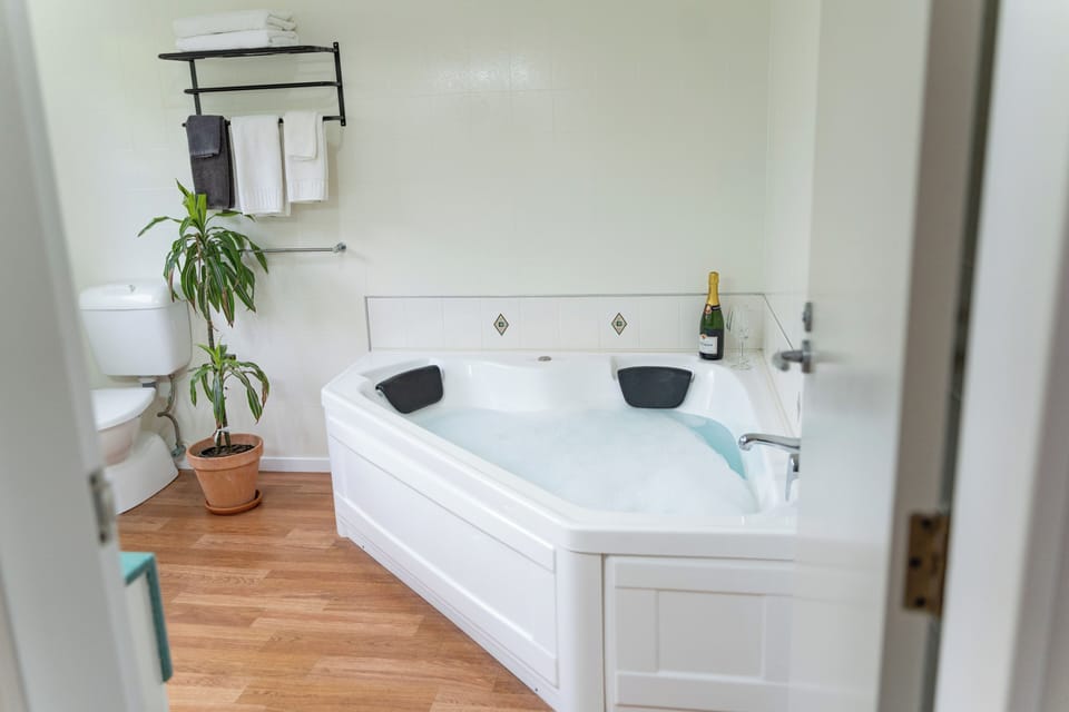 Executive Spa Studio | Bathroom | Shower, free toiletries, hair dryer, towels