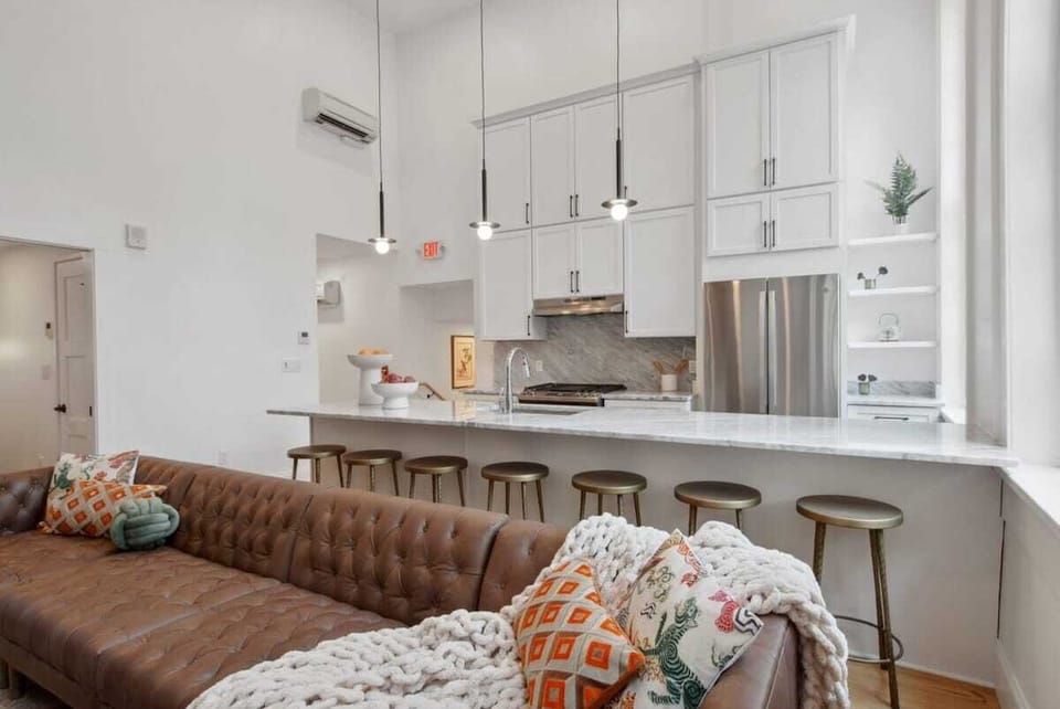 Unit 201 | Kitchen | Fully Equipped Kitchen | Essential Cookware | Open Access to Living Area