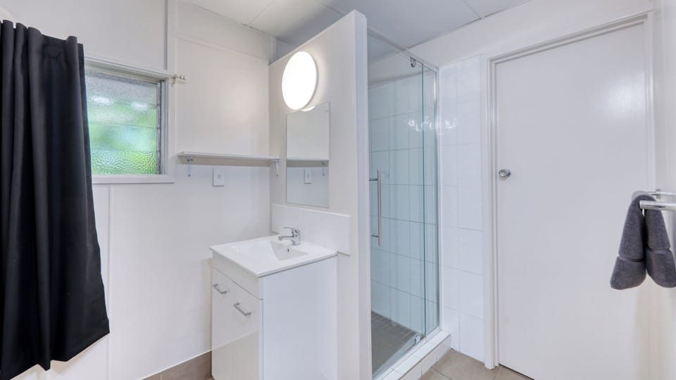 Shower, hair dryer (on request), towels
