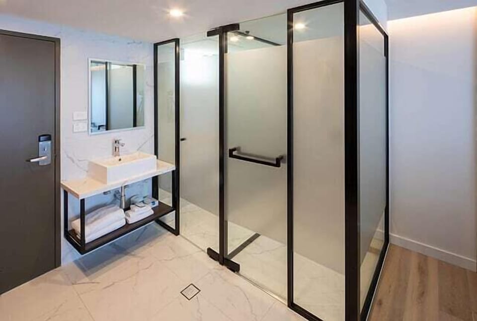Top Level King | Bathroom | Free toiletries, hair dryer, towels