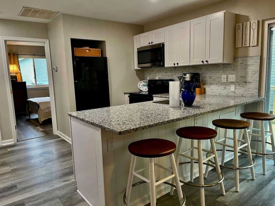 Full kitchen equipped for home cooking