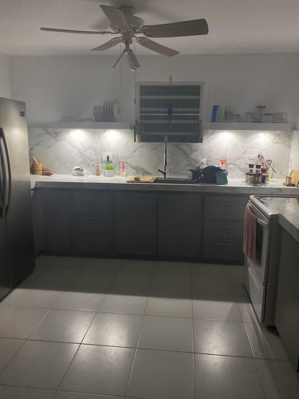 Kitchen at night