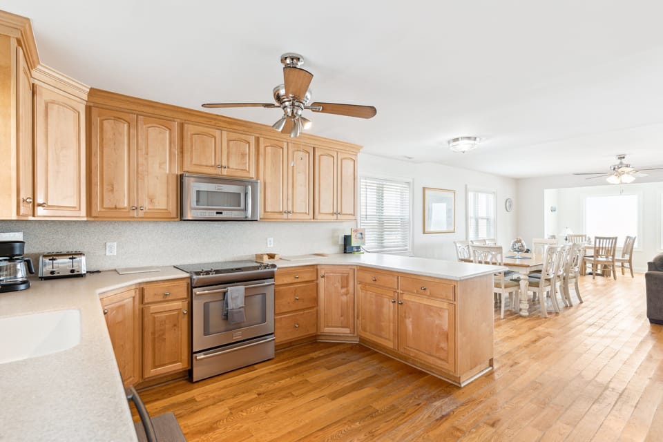 Open Kitchen to Dining and Living Area